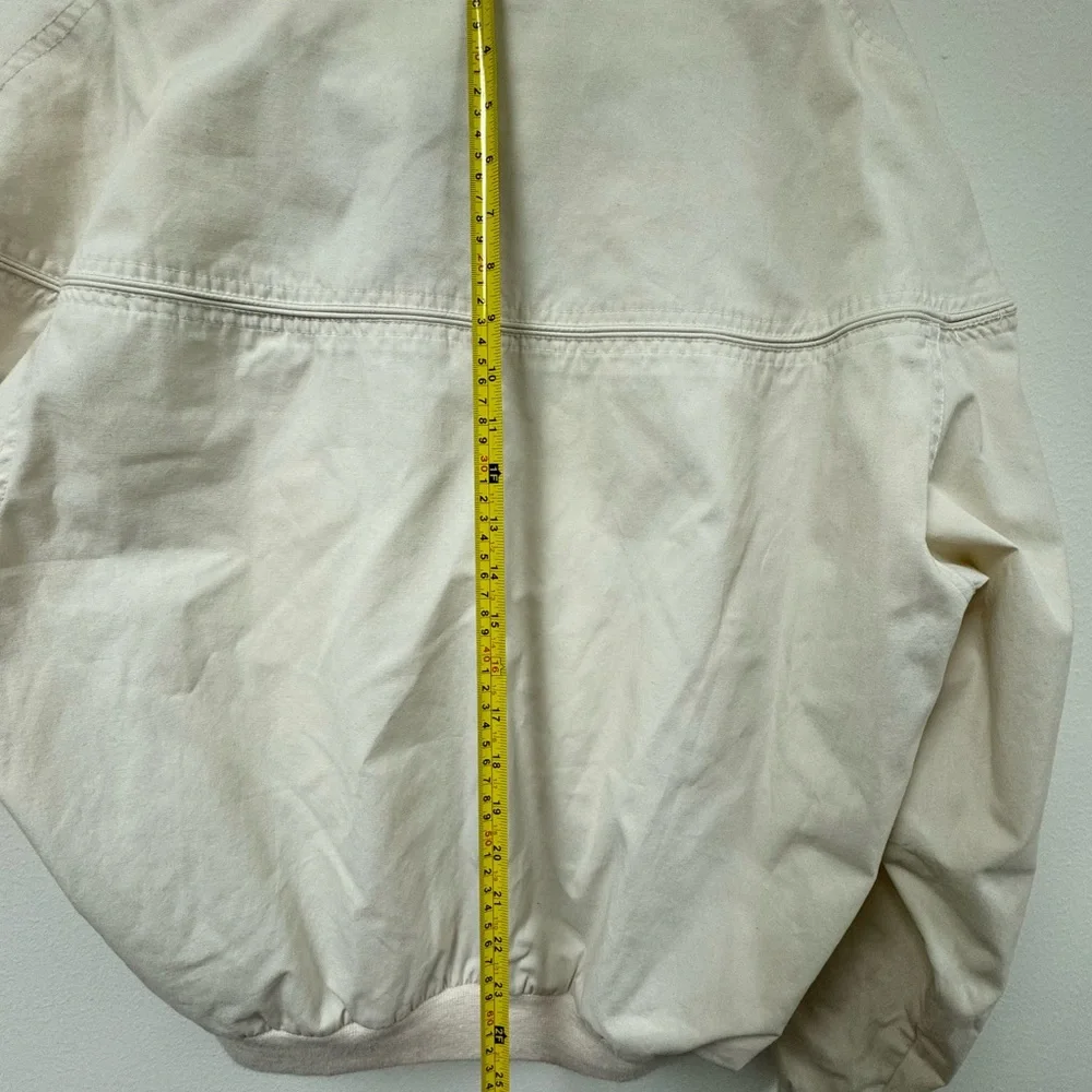 Vintage Par Four Ivory Button/Zip Cotton Blend Long Sleeve Jacket‎ Adult Size XL
